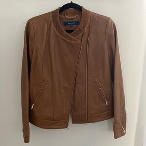 Brown Cole Haan Leather Jacket. (Worn twice). Doesn’t fit anymore.